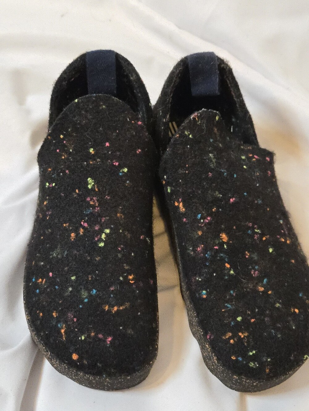 Asportuguesas By Fly London "Come" Slip On Mule Brown Felt Comfort Shoe 37/6.5